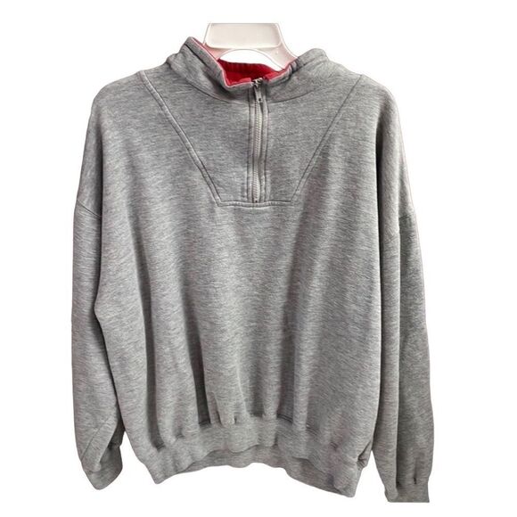 Varsity by Savile Row Men’s Sweat Shirt, Size M, Gray and Red - Picture 2 of 8